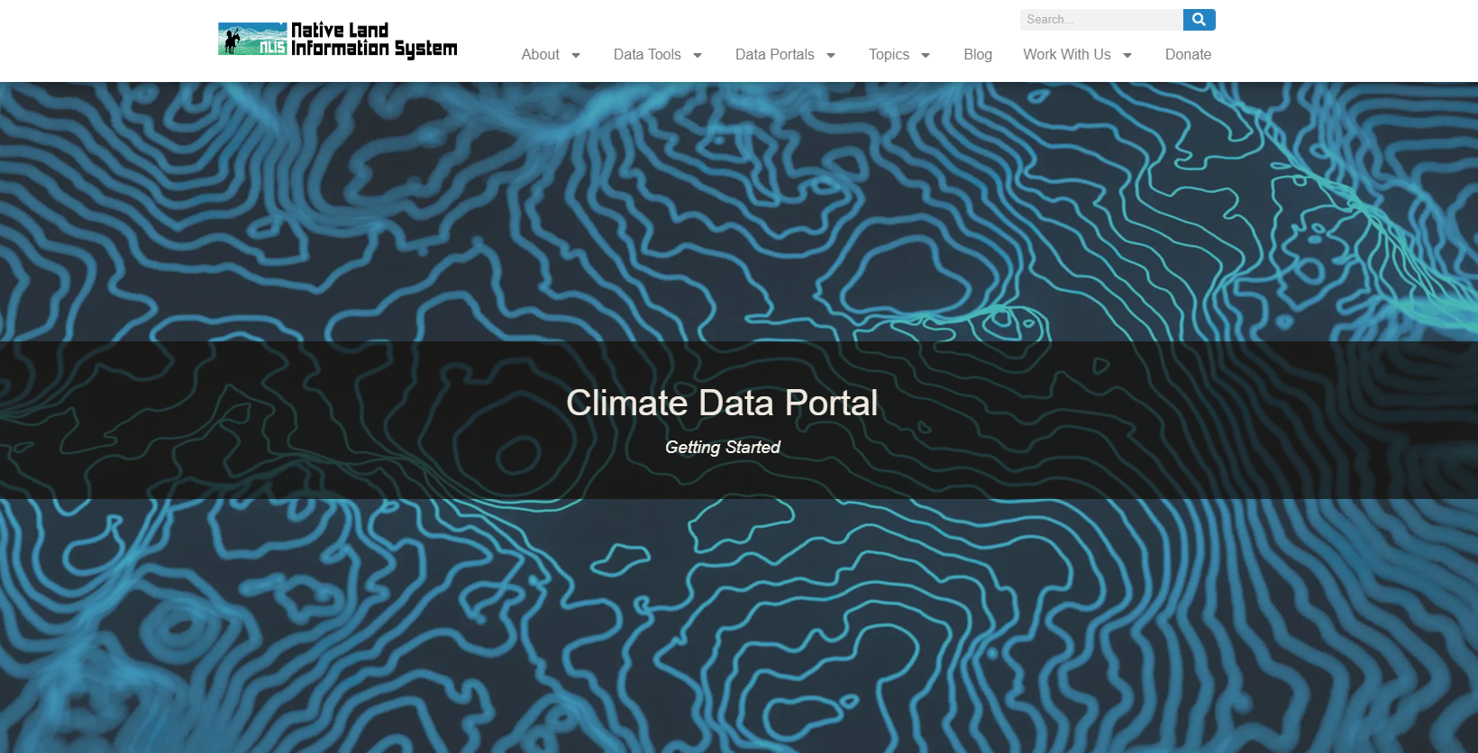 Climate Portal - Getting Started - Native Land Information System